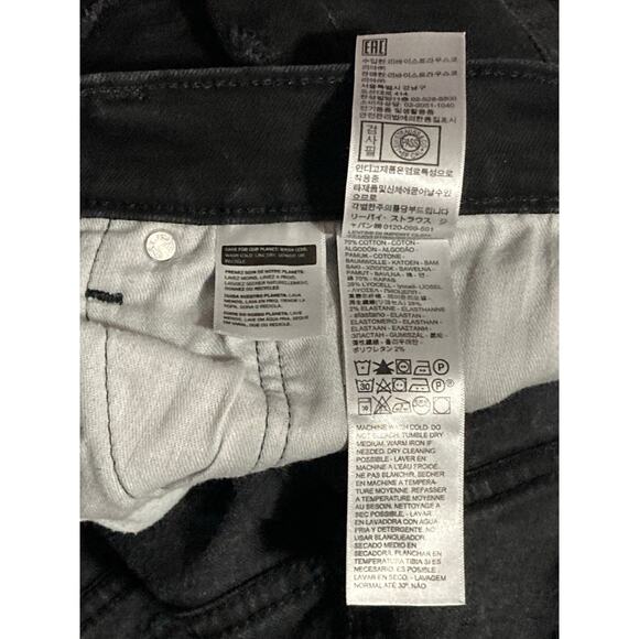 Levi's 531 Slim Straight Distressed Black Jeans, Men's - Picture 10 of 12